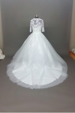 Ball Gown Strapless Beaded Lace Bridal Wedding Dresses with A Jacket WD010858