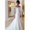 A-Line Off-the-Shoulder Long Sleeves Lace Bridal Wedding Dresses WD010860
