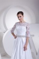 A-Line 3/4 Length Sleeve Beaded Appliques Court Train Wedding Dresses 2030001 A-Line 3/4 Length Sleeve Beaded Appliques Court Train Wedding Dresses 2030001