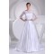 A-Line 3/4 Length Sleeve Beaded Appliques Court Train Wedding Dresses 2030001