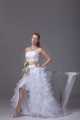 A-Line Strapless Beaded Court Train Wedding Dresses 2030004