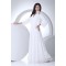 A-Line High-Neck Long Sleeve Chiffon Reception Wedding Dresses 2030007
