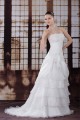 A-Line Lace Organza Strapless Sleeveless Wedding Dresses 2030009