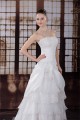 A-Line Lace Organza Strapless Sleeveless Wedding Dresses 2030009