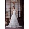 A-Line Lace Organza Strapless Sleeveless Wedding Dresses 2030009