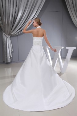 A-Line Sleeveless High-Neck Sweet Wedding Dresses 2030013