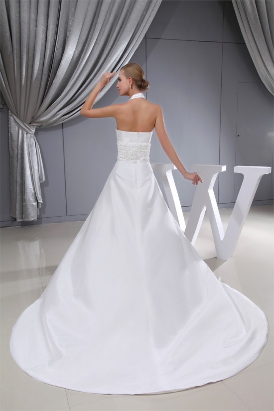 A-Line Sleeveless High-Neck Sweet Wedding Dresses 2030013 A-Line Sleeveless High-Neck Sweet Wedding Dresses 2030013