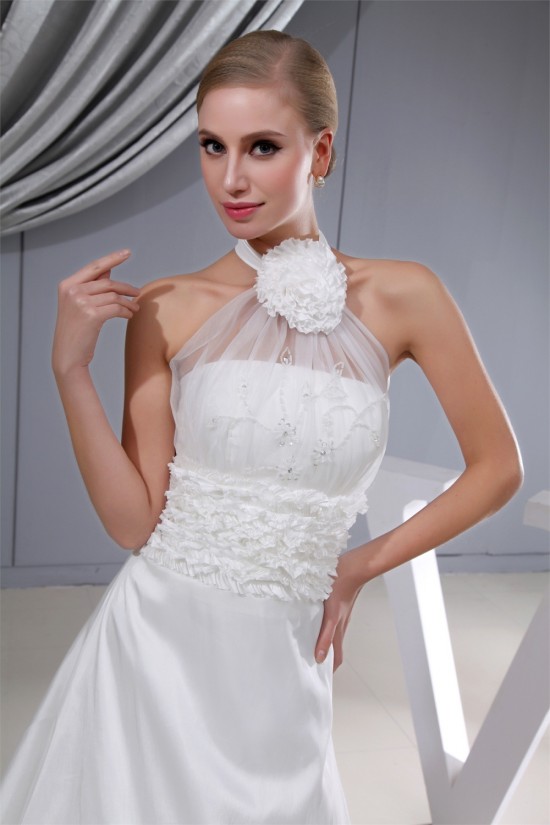 A-Line Sleeveless High-Neck Sweet Wedding Dresses 2030013 A-Line Sleeveless High-Neck Sweet Wedding Dresses 2030013