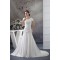 A-Line Portrait Short Sleeve Wedding Dresses 2030014