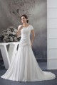 A-Line Portrait Short Sleeve Wedding Dresses 2030014 A-Line Portrait Short Sleeve Wedding Dresses 2030014