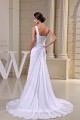 Sheath/Column Ruched Chiffon One-Shoulder Sweep Train Wedding Dresses 2030015 Sheath/Column Ruched Chiffon One-Shoulder Sweep Train Wedding Dresses 2030015