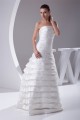 A-Line Satin Organza Sleeveless Strapless Sweet Wedding Dresses 2030019 A-Line Satin Organza Sleeveless Strapless Sweet Wedding Dresses 2030019