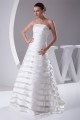 A-Line Satin Organza Sleeveless Strapless Sweet Wedding Dresses 2030019 A-Line Satin Organza Sleeveless Strapless Sweet Wedding Dresses 2030019
