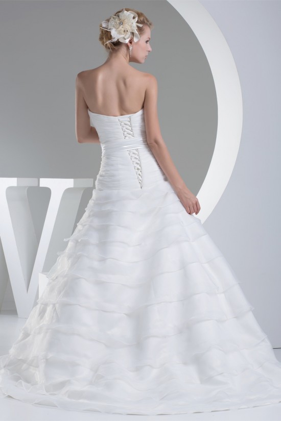 A-Line Satin Organza Sweetheart Sleeveless Best Wedding Dresses 2030021 A-Line Satin Organza Sweetheart Sleeveless Best Wedding Dresses 2030021