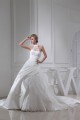 Ball Gown Sleeveless Satin Lace Fine Netting Wedding Dresses 2030025