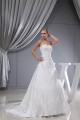 A-Line Sleeveless Satin Lace Organza Sweetheart Wedding Dresses 2030026 A-Line Sleeveless Satin Lace Organza Sweetheart Wedding Dresses 2030026