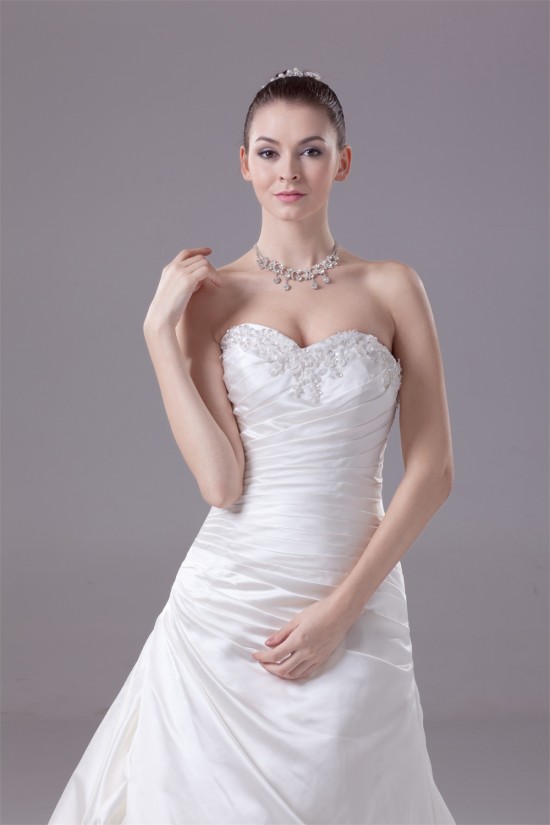 A-Line Sweetheart Beaded Appliques Court Train Wedding Dresses 2030028 A-Line Sweetheart Beaded Appliques Court Train Wedding Dresses 2030028