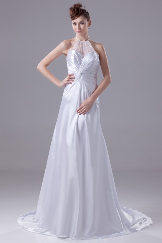 A-Line Sleeveless Halter New Arrival Beaded Wedding Dresses 2030030 A-Line Sleeveless Halter New Arrival Beaded Wedding Dresses 2030030