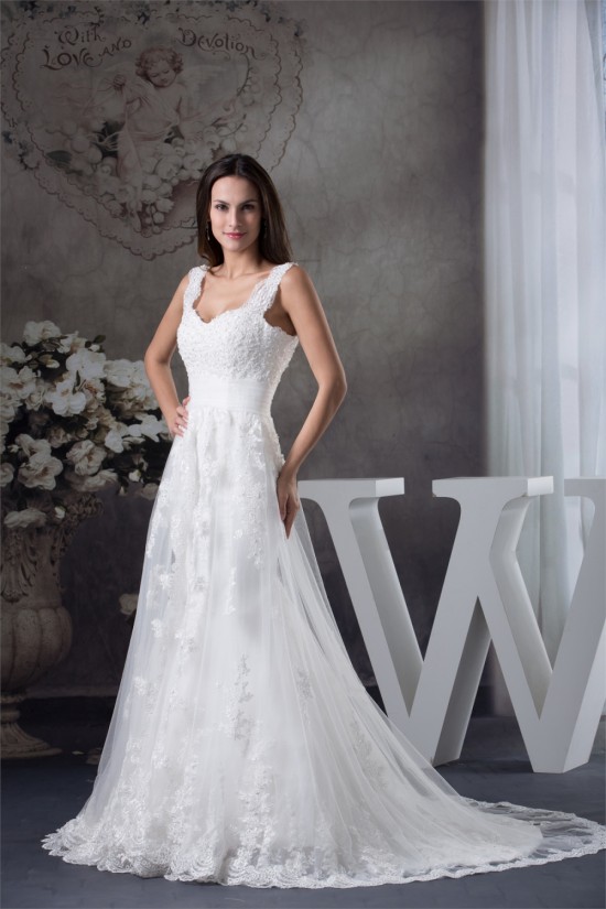 A-Line Sleeveless Straps Beaded Lace New Arrival Wedding Dresses 2030033 A-Line Sleeveless Straps Beaded Lace New Arrival Wedding Dresses 2030033