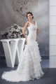 A-Line Sleeveless V-Neck Satin Organza Most Beautiful Beaded Wedding Dresses 2030037 A-Line Sleeveless V-Neck Satin Organza Most Beautiful Beaded Wedding Dresses 2030037