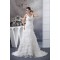 A-Line Sleeveless V-Neck Satin Organza Most Beautiful Beaded Wedding Dresses 2030037