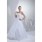 A-Line Strapless Beaded Appliques Lace Wedding Dresses 2030038
