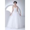 A-Line Sweetheart Beaded Satin Fine Netting Wedding Dresses 2030042