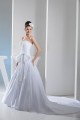 A-Line Strapless Chapel Train Beaded Taffeta Netting Wedding Dresses 2030044
