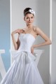 A-Line Strapless Chapel Train Beaded Taffeta Netting Wedding Dresses 2030044