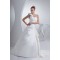 A-Line One-Shoulder Chapel Train Handmade Flowers Wedding Dresses 2030045