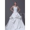 Amazing A-Line Strapless Chapel Train Beaded Appliques Wedding Dresses 2030047