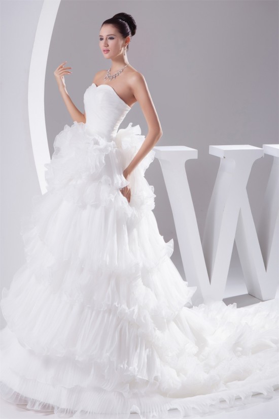 Amazing Ball Gown Sweetheart Satin Organza Ruched Wedding Dresses 2030048 Amazing Ball Gown Sweetheart Satin Organza Ruched Wedding Dresses 2030048