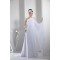 A-Line One-Shoulder Amazing Chiffon Sweep Train Wedding Dresses 2030049