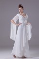 Amazing A-Line Ankle Length V-Neck Chiffon Wedding Dresses 2030050 Amazing A-Line Ankle Length V-Neck Chiffon Wedding Dresses 2030050