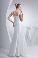 Satin Illusion Sleeves Square Floor-Length Wedding Dresses 2030053 Satin Illusion Sleeves Square Floor-Length Wedding Dresses 2030053