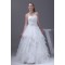 Amazing A-Line Satin Organza Beaded Applique Sweetheart Wedding Dresses 2030055