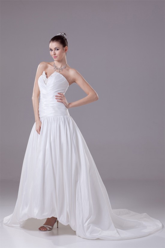 A-Line Sweetheart Beaded Taffeta Wedding Dresses 2030059 A-Line Sweetheart Beaded Taffeta Wedding Dresses 2030059