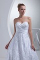 Attractive Sweetheart Satin Sleeveless A-Line Lace Wedding Dresses 2030061