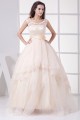 Ball Gown Sleeveless Satin Organza Fine Netting Lace Wedding Dresses 2030062