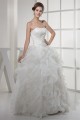 Ball Gown Sleeveless Satin Organza Soft Sweetheart Beaded Wedding Dresses 2030063