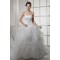 Ball Gown Sleeveless Satin Organza Soft Sweetheart Beaded Wedding Dresses 2030063