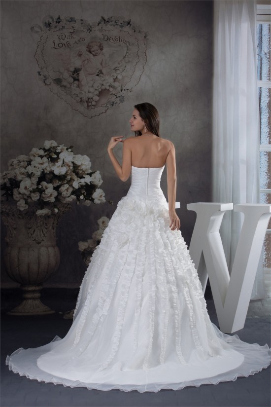 Ball Gown Strapless Sleeveless Satin Organza Taffeta Sweet Wedding Dresses 2030065 Ball Gown Strapless Sleeveless Satin Organza Taffeta Sweet Wedding Dresses 2030065