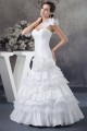 Beautiful Satin Organza Taffeta A-Line One-Shoulder Sleeveless Wedding Dresses 2030069 Beautiful Satin Organza Taffeta A-Line One-Shoulder Sleeveless Wedding Dresses 2030069