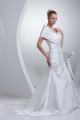 A-Line Portrait Beautiful Short Sleeve Satin Wedding Dresses 2030072 A-Line Portrait Beautiful Short Sleeve Satin Wedding Dresses 2030072