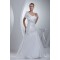 A-Line Portrait Beautiful Short Sleeve Satin Wedding Dresses 2030072