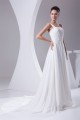 Beautiful A-Line Sleeveless Chiffon One-Shoulder Beaded Wedding Dresses 2030074 Beautiful A-Line Sleeveless Chiffon One-Shoulder Beaded Wedding Dresses 2030074
