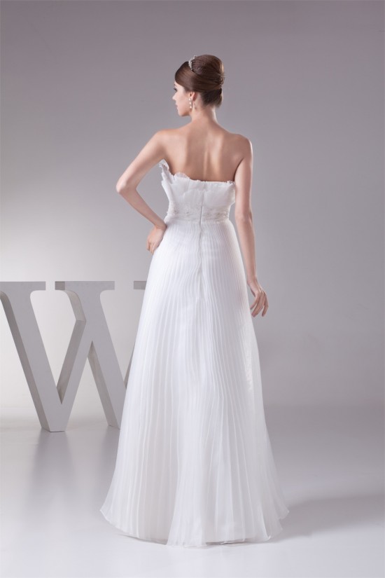 A-Line Strapless Beaded Floor-Length Pleated Wedding Dresses 2030076 A-Line Strapless Beaded Floor-Length Pleated Wedding Dresses 2030076