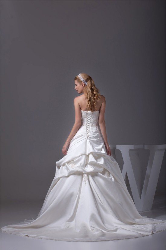 Beautiful Sleeveless Satin Strapless Ball Gown Beaded Lace Wedding Dresses 2030077 Beautiful Sleeveless Satin Strapless Ball Gown Beaded Lace Wedding Dresses 2030077