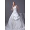 Beautiful Sleeveless Satin Strapless Ball Gown Beaded Lace Wedding Dresses 2030077
