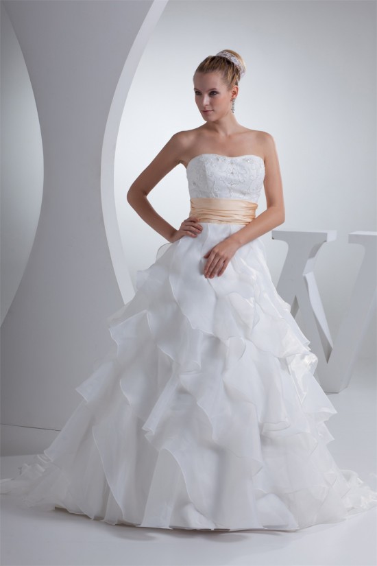 Beautiful Soft Strapless A-Line Beaded Wedding Dresses 2030079 Beautiful Soft Strapless A-Line Beaded Wedding Dresses 2030079
